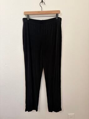 Chicos Travelers Size 2 US Large Black Pants Slinky Stretch Casual Trousers